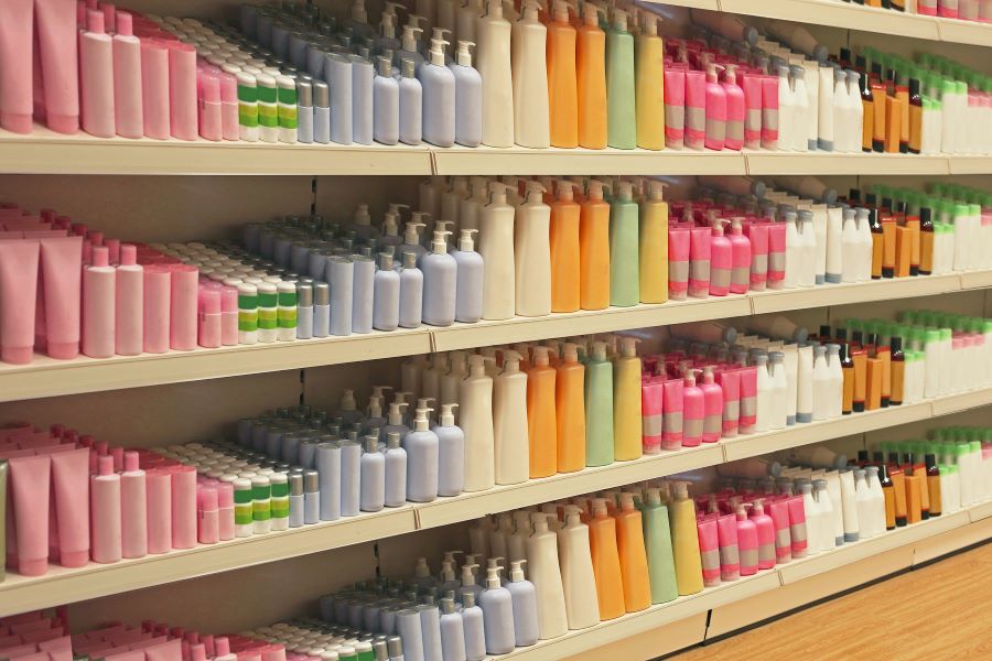 cosmetics in store